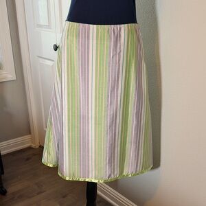 Vibrant Striped A-Line Skirt